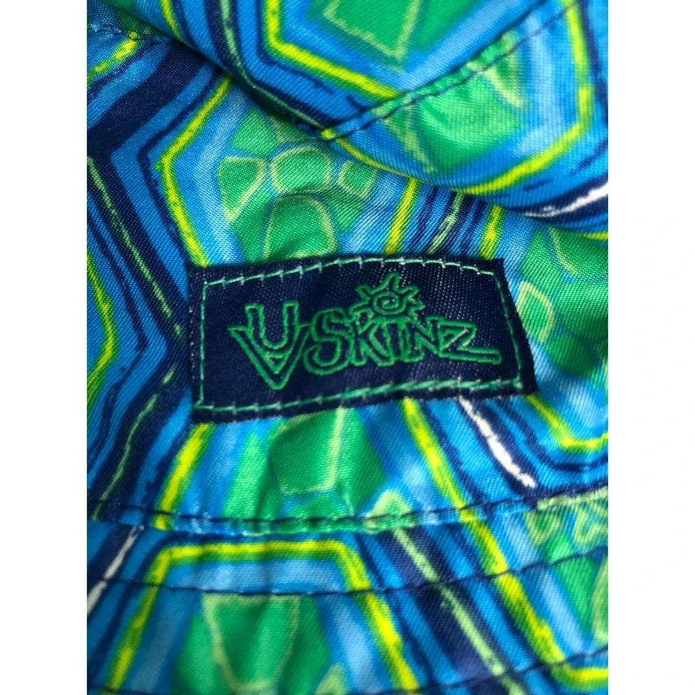 UV Skinz Bucket Hat Kids 12/18m Green Reversible Turtle Print Sun Hat 1912130101